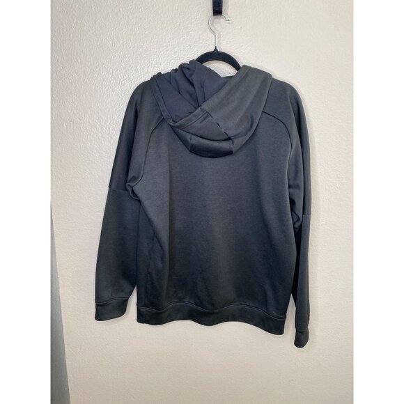 Adidas Mens Black Pullover Hoodie Large Polyester Long-Sleeves Drawstring - Picture 5 of 6